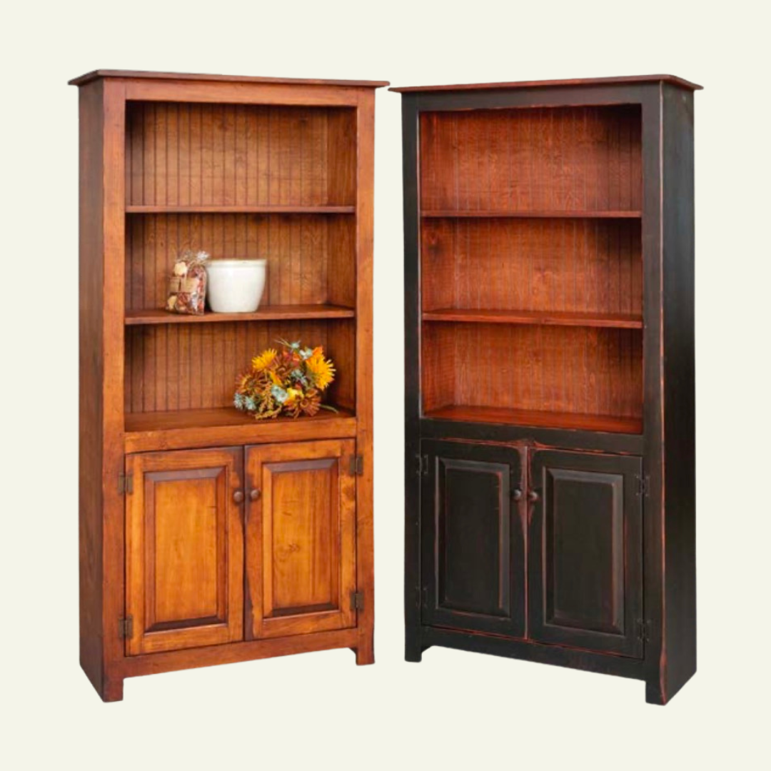 6’ Bookcase w/ Bottom Doors