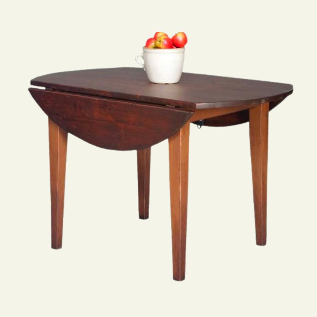 4’ Round Harvest Table w/ 2 Drops