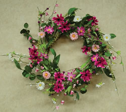 Aster Daisy Wreath - 18"