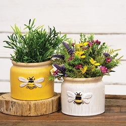 Ceramic Bee Crock, 2 Asstd.