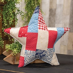Patchwork Americana Star Pillow