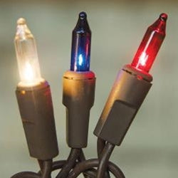 Patriotic Lights Brown Cord 50 ct.