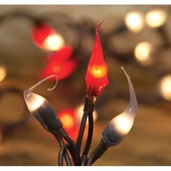 Scarlet & Gray Silicone Teeny Lights 20ct