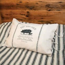 Tip Top Feed Farmhouse Stripe Queen Pillow Sham