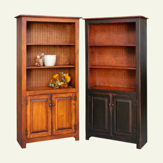 6’ Bookcase w/ Bottom Doors