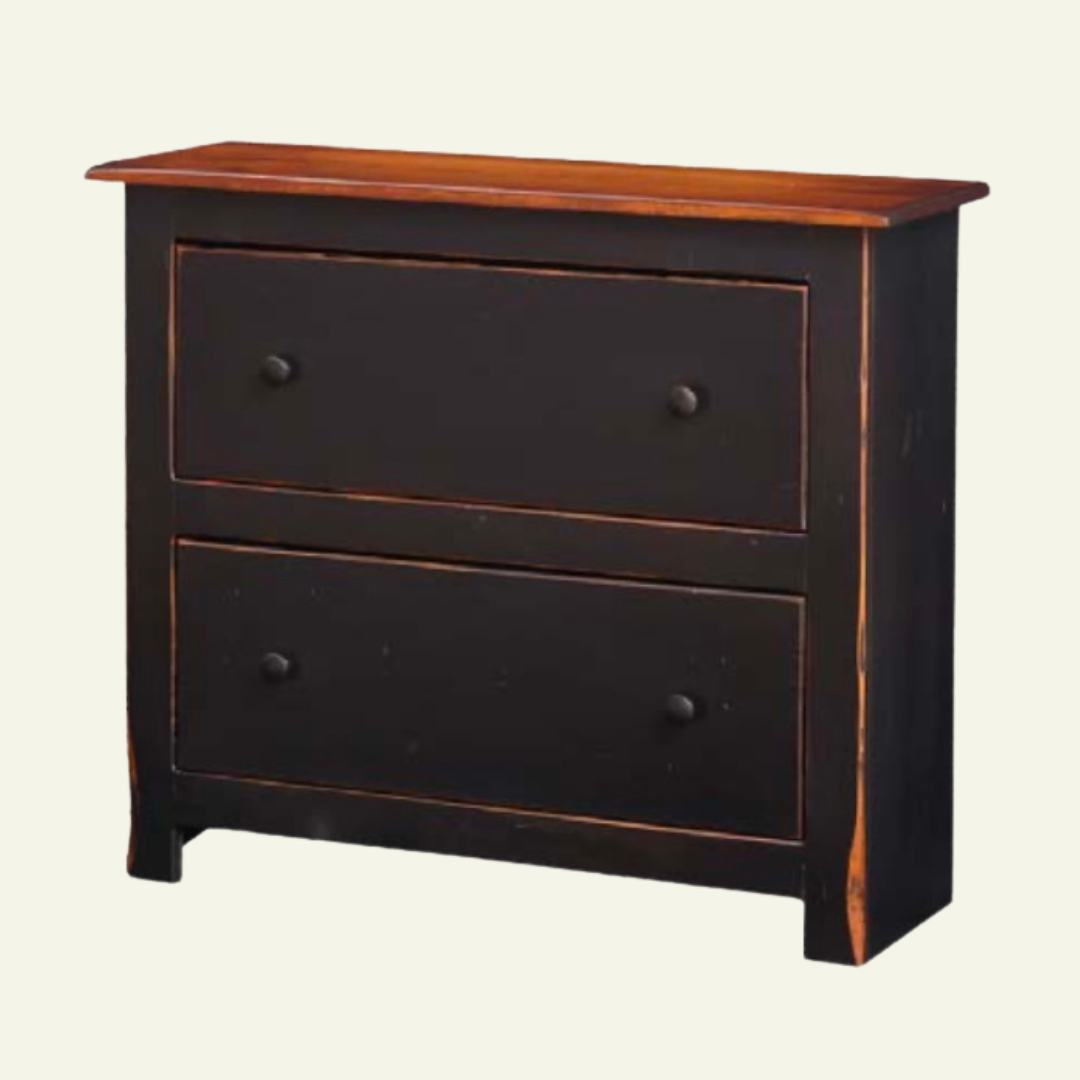 3’ Bookcase w/ 2 Drawers