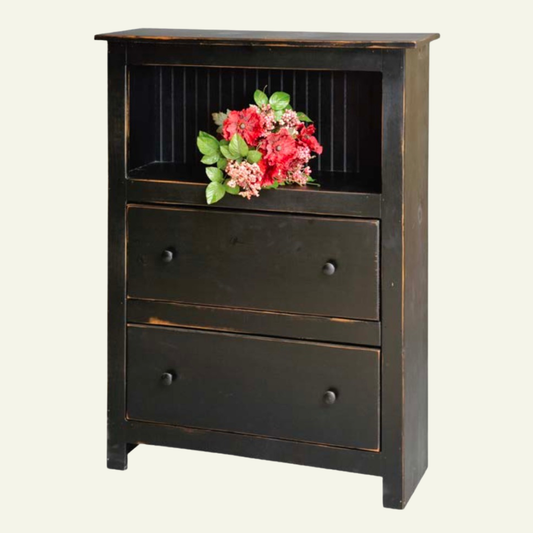 4’ Bookcase w/ 2 Drawers