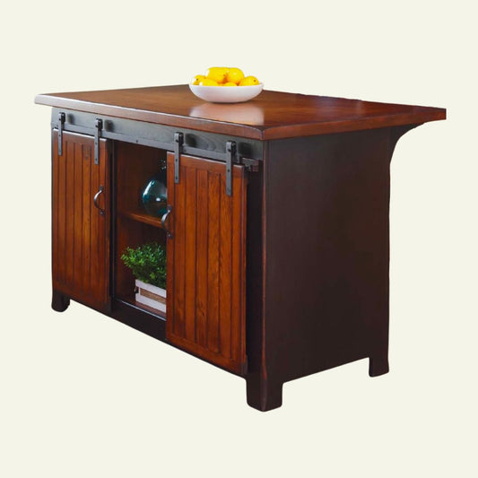Barn Door Kitchen Island (Standard 2” Pine Top)