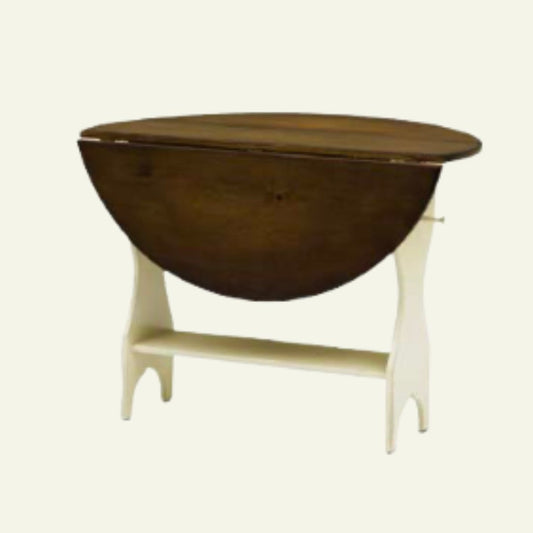 Round Dropleaf Hall Table