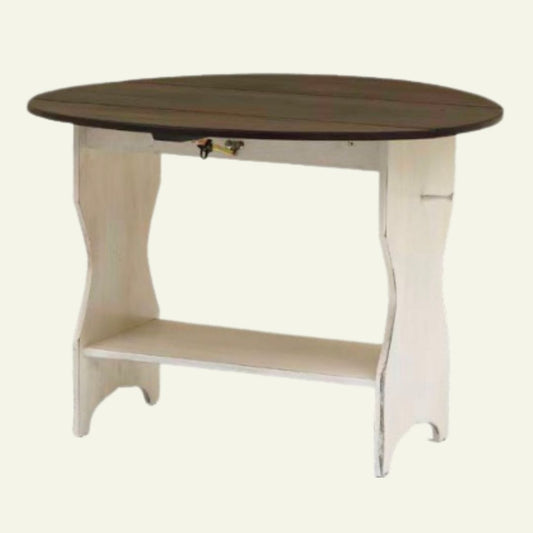 Narrow Round Dropleaf Sofa Table