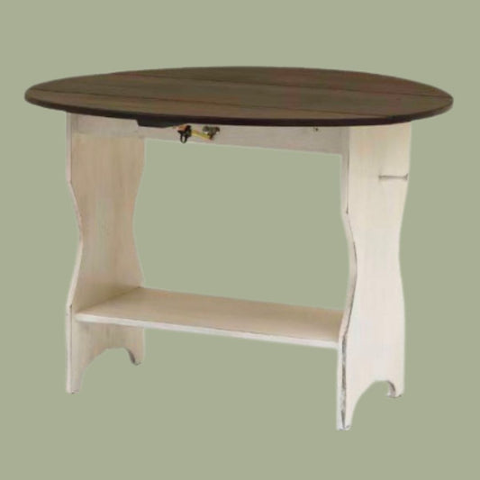 Large Round Dropleaf Sofa Table