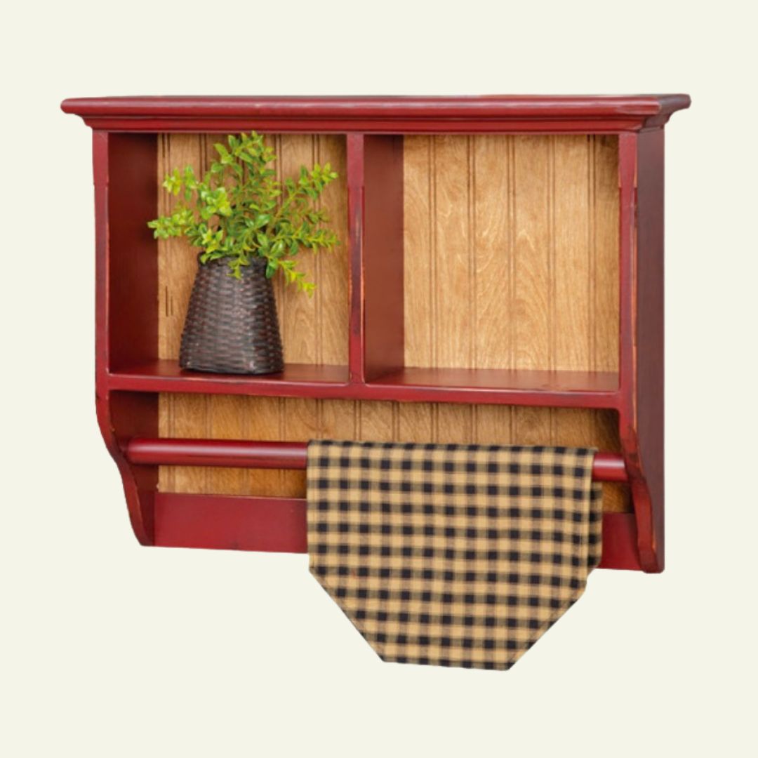 2’ Cubbie Shelf w/ Towel Bar