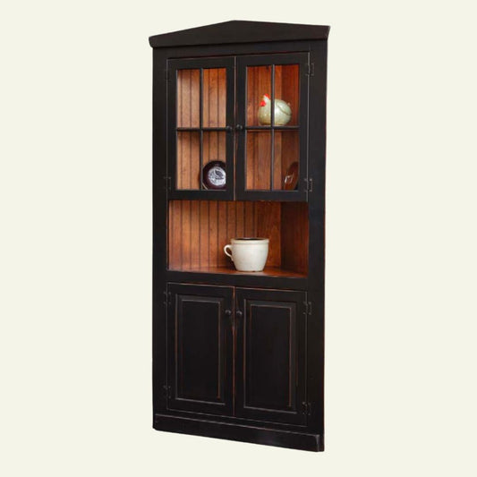40” Corner Cupboard w/ Top Glass
