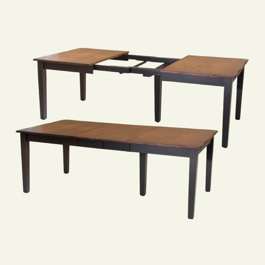 5’ Ext Table w/ 4 Self Storing Leaves (wormy maple)