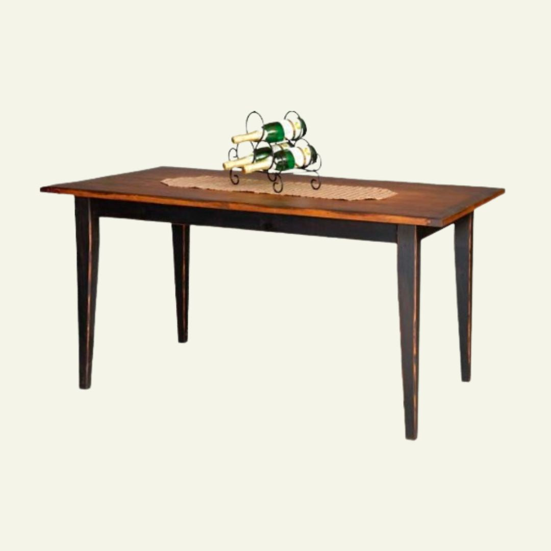 5’ Farm Table – Plank Look w/Breadboard Ends