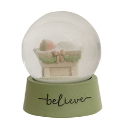 Believe Baby Jesus Snow Globe with Resin Base - 2.5" Dia