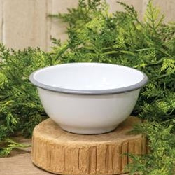 Gray Rim Enamel Cereal Bowl
