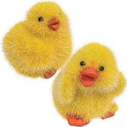 Flocked Resin Baby Duck or Chick 2 Asstd.