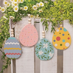 Beaded Deco Easter Egg Ornament, 4 Asstd.