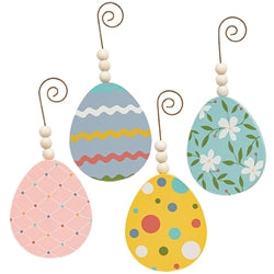 Beaded Deco Easter Egg Ornament, 4 Asstd.