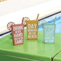 Beach Drink Block Sitter 3 Asstd.