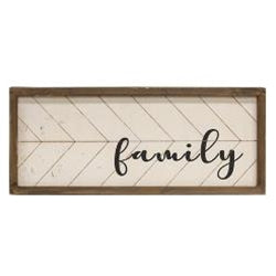 Distressed Woodburned Family Sign