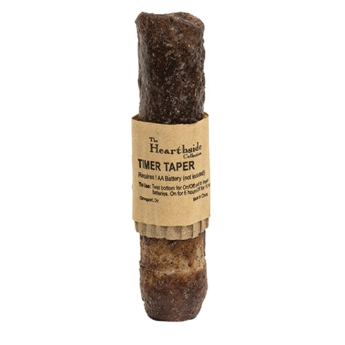 Burnt Ivory Drip Timer Taper 4"