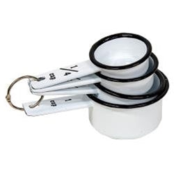 Black Rim Enamel Measuring Cups