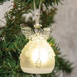 LED Glass Angel Ornament