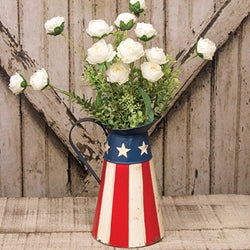 Distressed Metal Americana Water Pitcher