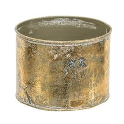 Distressed Gold Round Bucket