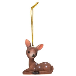 Laying Resin Fawn Ornament