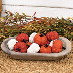 12/Set Resin Sweater Pumpkins in Crate