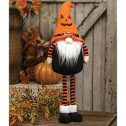Halloween Pumpkin Standing Gnome