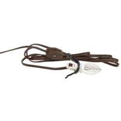 Clip Light w/Bulb Brown Cord