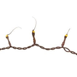 Brown Silicone Teeny Lights  Brown Cord 50ct