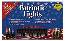 Patriotic Lights Brown Cord 35 ct.