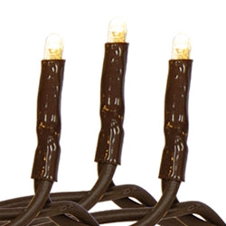 Warm White LED Teeny Lights 20 Ct. Brown Cord
