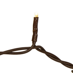 Warm White LED Teeny Lights 35 Ct. Brown Cord