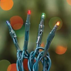 Multicolor Twinkle Teeny Lights - Green Cord - 140 Ct.