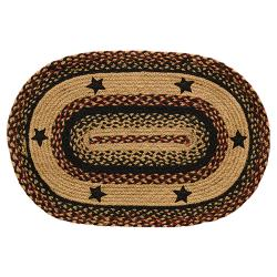 Blackberry Star Braided Oval Rug, 3x5