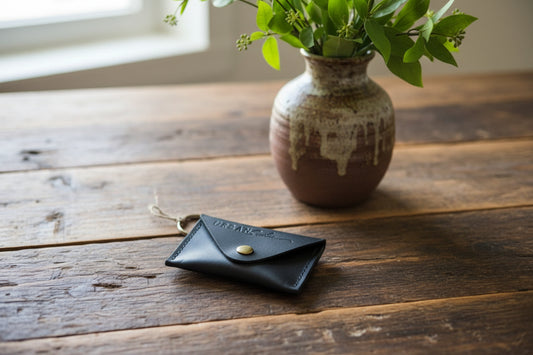 Handcrafted Leather Keychain Coin Purse