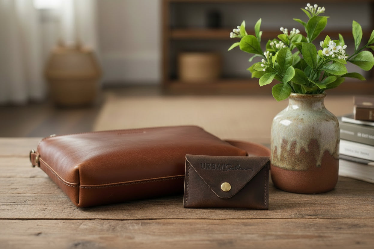 Handcrafted Leather Keychain Coin Purse