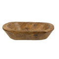 Carved Wood Petite Oval Bowl, Brown